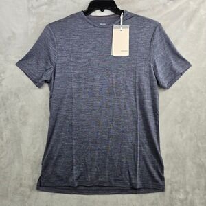 Icebreaker‎ 125 Cool Lite Sphere Mens Medium Merino Wool Blend T-Shirt Navy NEW